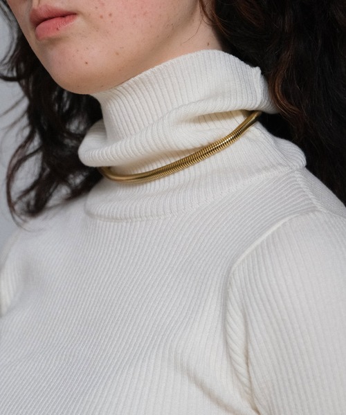 TINA：JOJUN（ティーナジョジュン）の「316L スネークチェーンネックレス TINA：JOJUN（ネックレス・レディース・ゴールド・F）」の7枚目の写真