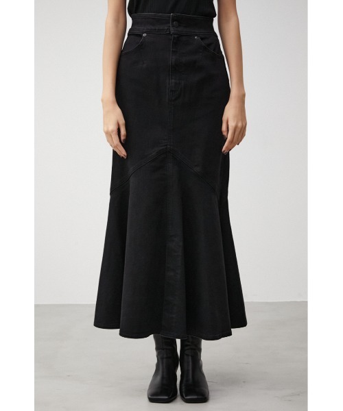 AZUL by moussy（アズールバイマウジー）の「MERMAID DENIM SWITCHING SK/マーメイドデニムスウィッチングスカート（デニムスカート・レディース・ブラック/ワンウォッシュ・SMALL/MEDIUM）」の7枚目の写真