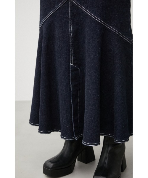 AZUL by moussy（アズールバイマウジー）の「MERMAID DENIM SWITCHING SK/マーメイドデニムスウィッチングスカート（デニムスカート・レディース・ブラック/ワンウォッシュ・SMALL/MEDIUM）」の21枚目の写真