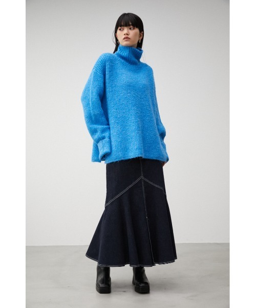 AZUL by moussy（アズールバイマウジー）の「MERMAID DENIM SWITCHING SK/マーメイドデニムスウィッチングスカート（デニムスカート・レディース・ブラック/ワンウォッシュ・SMALL/MEDIUM）」の15枚目の写真