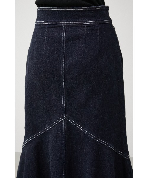 AZUL by moussy（アズールバイマウジー）の「MERMAID DENIM SWITCHING SK/マーメイドデニムスウィッチングスカート（デニムスカート・レディース・ブラック/ワンウォッシュ・SMALL/MEDIUM）」の20枚目の写真