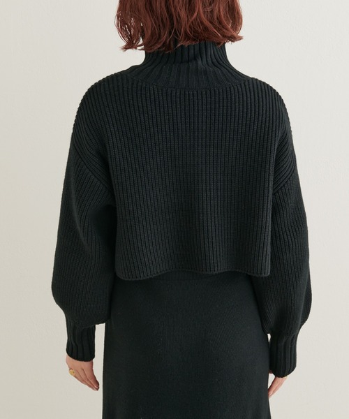 natural couture(ナチュラルクチュール)の「osonoマルチWAYカーデセットニットワンピース(ワンピース・レディース・ブルー/ブラック/アイボリー/グレイッシュベージュ・MEDIUM/LARGE)」の8枚目の写真