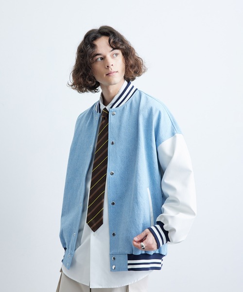 JUNRED（ジュンレッド）の「ヴィンテージデニムルーズスタジャン（スタジャン・メンズ・ブラック/サックスブルー・S/M/L）」の10枚目の写真