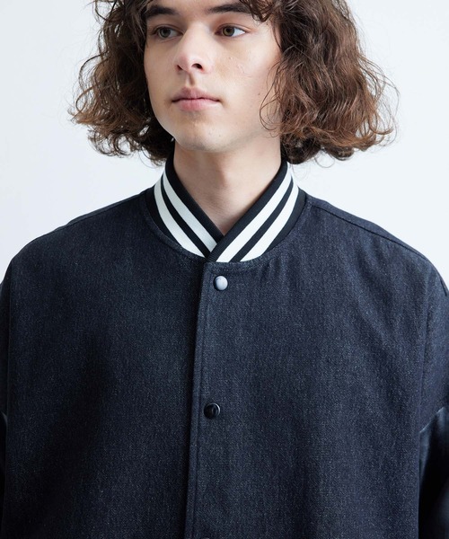 JUNRED（ジュンレッド）の「ヴィンテージデニムルーズスタジャン（スタジャン・メンズ・ブラック/サックスブルー・S/M/L）」の11枚目の写真