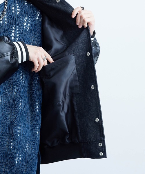 JUNRED（ジュンレッド）の「ヴィンテージデニムルーズスタジャン（スタジャン・メンズ・ブラック/サックスブルー・S/M/L）」の15枚目の写真