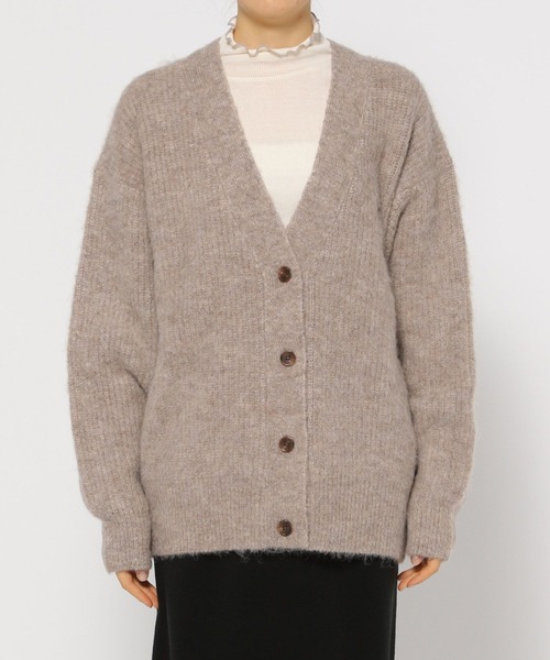 LAKOLE（ラコレ）の「5GシャギーVネックカーディガン / 182746（カーディガン/ボレロ・レディース・パープル/ベージュ/グリーン・SMALL/MEDIUM）」の4枚目の写真