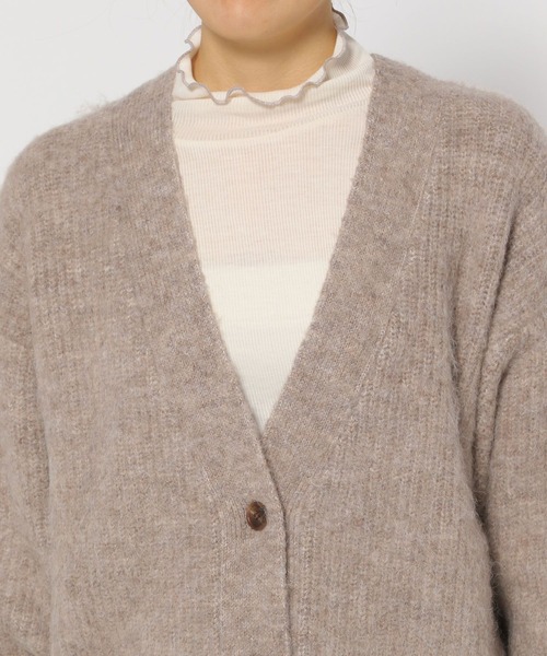 LAKOLE（ラコレ）の「5GシャギーVネックカーディガン / 182746（カーディガン/ボレロ・レディース・パープル/ベージュ/グリーン・SMALL/MEDIUM）」の9枚目の写真