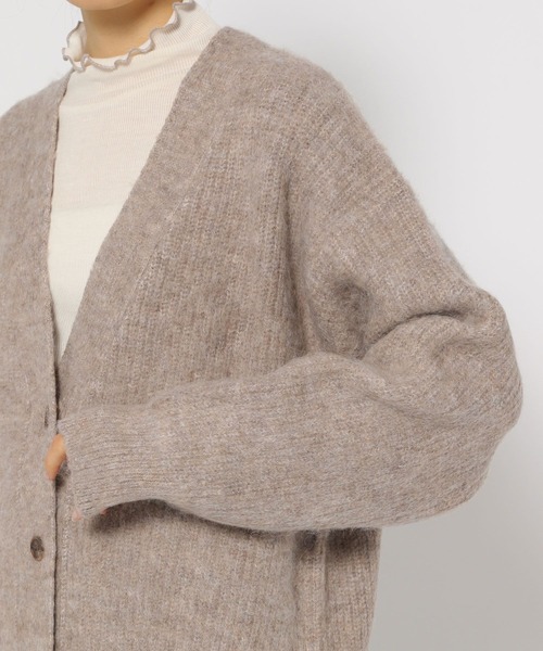 LAKOLE（ラコレ）の「5GシャギーVネックカーディガン / 182746（カーディガン/ボレロ・レディース・パープル/ベージュ/グリーン・SMALL/MEDIUM）」の12枚目の写真