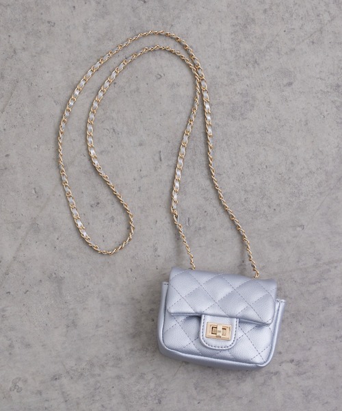 DISCOAT（ディスコート）の「【WEB限定】キルティングミニミニショルダーバッグ（ショルダーバッグ・レディース・ブラック/サックスブルー/ピンク/シルバー/アイボリー/オレンジ・FREE）」の17枚目の写真