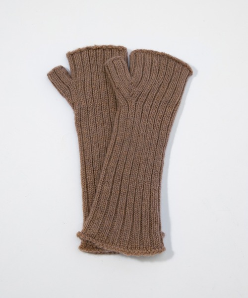TWEED MILL（ツイードミル）の「TWEEDMILL FINGERLESS GLOVES ツイードミル ハンドウォーマー（手袋・レディース・ブラック/ブラウン系1/ブラウン系2/グレー/ブラウン系3/ベージュ系1/オフホワイト/ブラウン/ベージュ・ONE SIZE）」の7枚目の写真