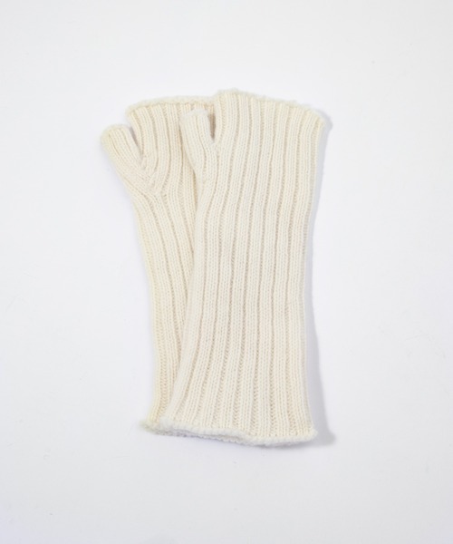 TWEED MILL（ツイードミル）の「TWEEDMILL FINGERLESS GLOVES ツイードミル ハンドウォーマー（手袋・レディース・ブラック/ブラウン系1/ブラウン系2/グレー/ブラウン系3/ベージュ系1/オフホワイト/ブラウン/ベージュ・ONE SIZE）」の2枚目の写真