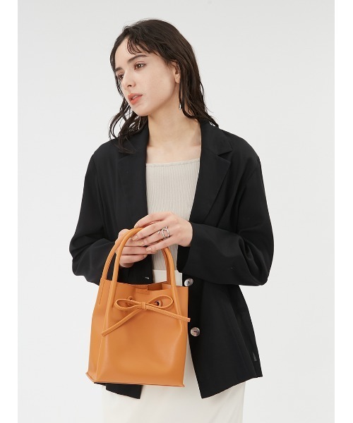 FRAY I.D（フレイアイディー）の「リボンバッグ（ハンドバッグ・レディース・モカ/ベージュ/ブルー/オレンジ・FREE）」の7枚目の写真