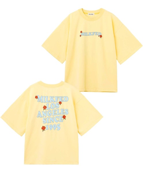 MILKFED.（ミルクフェド）の「ROSE PRINT TOP（Tシャツ/カットソー・レディース・ピンク/ブラック/ホワイト/イエロー・ONE SIZE）」の3枚目の写真