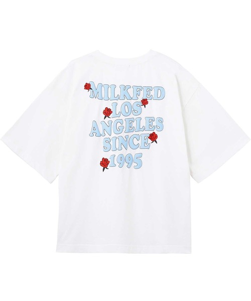MILKFED.（ミルクフェド）の「ROSE PRINT TOP（Tシャツ/カットソー・レディース・ピンク/ブラック/ホワイト/イエロー・ONE SIZE）」の6枚目の写真