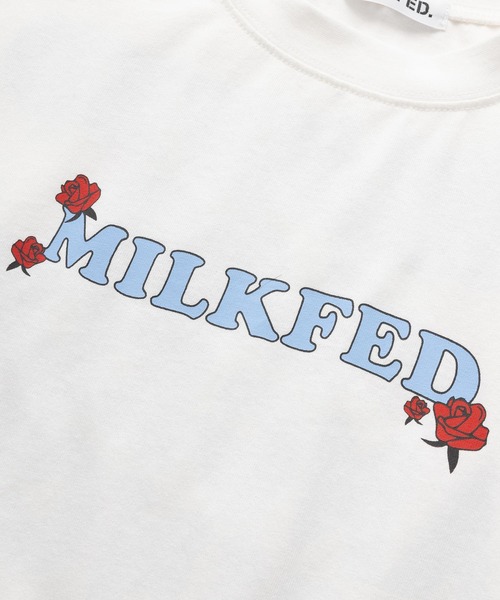 MILKFED.（ミルクフェド）の「ROSE PRINT TOP（Tシャツ/カットソー・レディース・ピンク/ブラック/ホワイト/イエロー・ONE SIZE）」の8枚目の写真