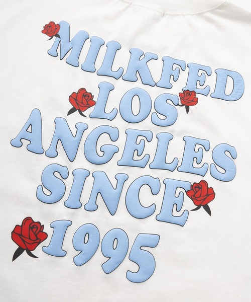 MILKFED.（ミルクフェド）の「ROSE PRINT TOP（Tシャツ/カットソー・レディース・ピンク/ブラック/ホワイト/イエロー・ONE SIZE）」の10枚目の写真