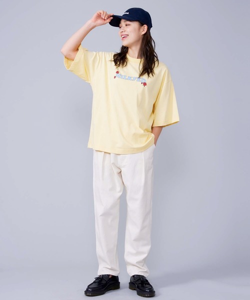 MILKFED.（ミルクフェド）の「ROSE PRINT TOP（Tシャツ/カットソー・レディース・ピンク/ブラック/ホワイト/イエロー・ONE SIZE）」の15枚目の写真