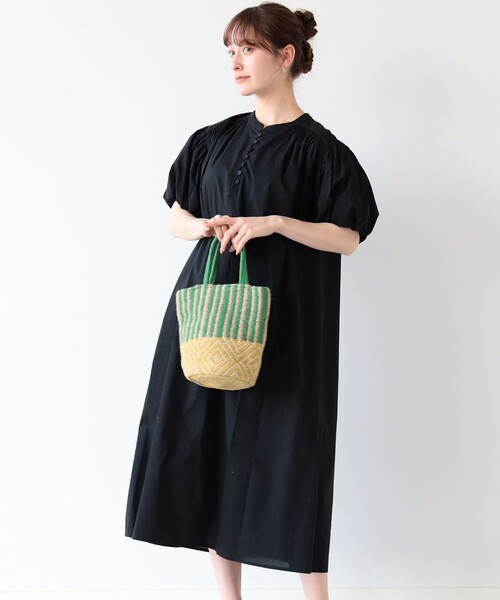 beej（ビージ）の「beej × Ray BEAMS / 別注 ミニ バスケット バッグ（かごバッグ・レディース・ブラック/その他・ONE SIZE）」の5枚目の写真