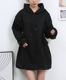 裏毛フード付きパーカーワンピース
