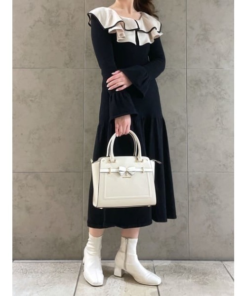 SAMANTHAVEGA(サマンサベガ)の「バイカラーアクセントリボントートバッグ(ハンドバッグ・レディース・オフホワイト・FREE)」の11枚目の写真