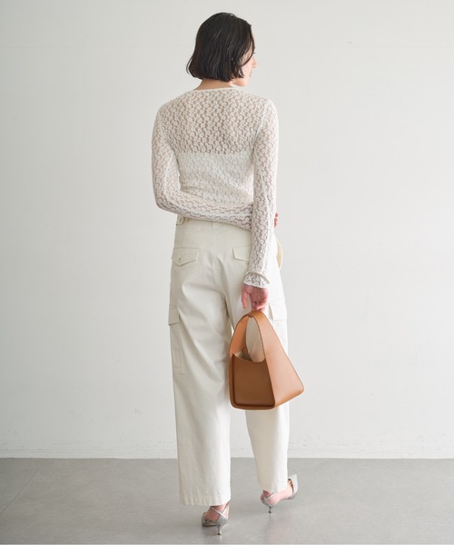 GALLARDAGALANTE（ガリャルダガランテ）の「バックサテンカーゴパンツ（カーゴパンツ・レディース・ホワイト/カーキ・0/1）」の11枚目の写真