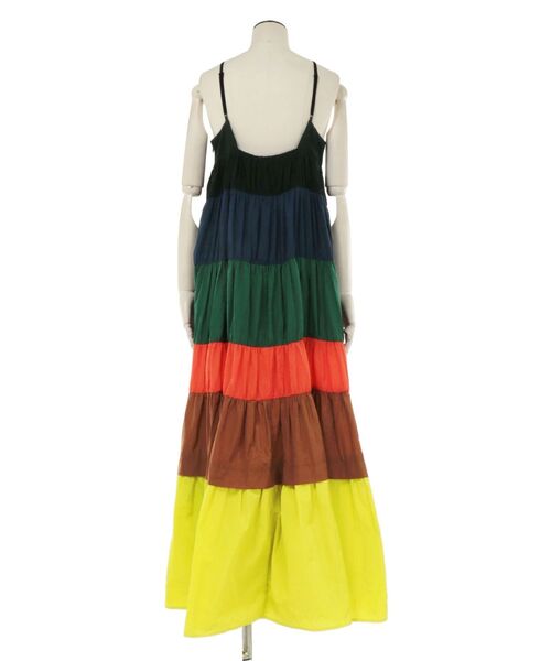 UN3D.(アンスリード)の「カラーブロックティアードキャミワンピース(ワンピース・レディース・カーキ/イエロー・38/36)」の11枚目の写真