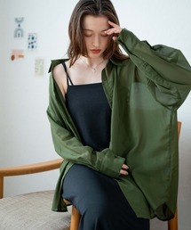WEGO | WEGO/ボリュームスリーブシアーシャツ(シャツ/ブラウス)