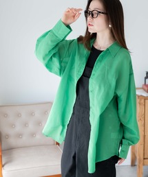 WEGO | WEGO/ボリュームスリーブシアーシャツ(シャツ/ブラウス)