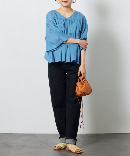 FREAK'S STORE（フリークスストア）の「【限定展開】ストレート デニム（デニムパンツ・レディース・サックスブルー/ネイビー/ブルー/ブラック/チャコール・28/25/24/26/27）」の18枚目の写真