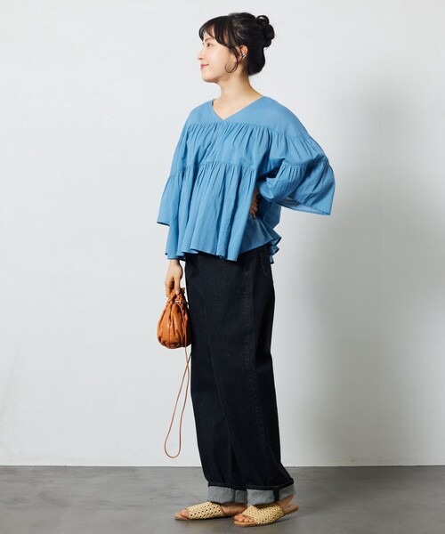 FREAK'S STORE（フリークスストア）の「【限定展開】ストレート デニム（デニムパンツ・レディース・サックスブルー/ネイビー/ブルー/ブラック/チャコール・28/25/24/26/27）」の19枚目の写真