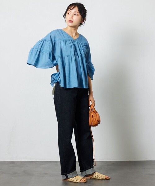 FREAK'S STORE（フリークスストア）の「【限定展開】ストレート デニム（デニムパンツ・レディース・サックスブルー/ネイビー/ブルー/ブラック/チャコール・28/25/24/26/27）」の21枚目の写真