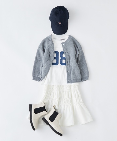 CIAOPANIC TYPY(チャオパニックティピー)の「【KIDS】USAコットンナンバリングロンTee(Tシャツ/カットソー・キッズ・オフホワイト/グリーン・S/M/L/XL/XXL)」の5枚目の写真