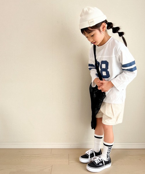 CIAOPANIC TYPY(チャオパニックティピー)の「【KIDS】USAコットンナンバリングロンTee(Tシャツ/カットソー・キッズ・オフホワイト/グリーン・S/M/L/XL/XXL)」の13枚目の写真