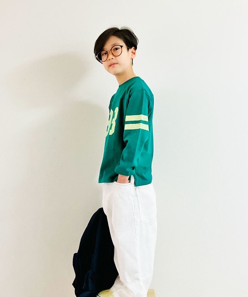 CIAOPANIC TYPY(チャオパニックティピー)の「【KIDS】USAコットンナンバリングロンTee(Tシャツ/カットソー・キッズ・オフホワイト/グリーン・S/M/L/XL/XXL)」の17枚目の写真