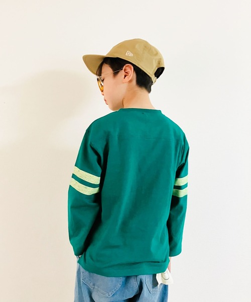 CIAOPANIC TYPY(チャオパニックティピー)の「【KIDS】USAコットンナンバリングロンTee(Tシャツ/カットソー・キッズ・オフホワイト/グリーン・S/M/L/XL/XXL)」の19枚目の写真