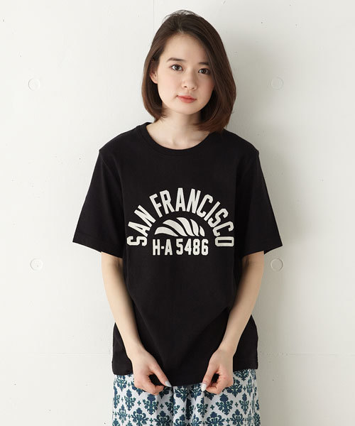 MOUSSY（マウジー）の「SAN FRANCISCO TSJ（Tシャツ/カットソー・レディース・ホワイト/ライトブルー/レッド/ブラック・FREE）」の3枚目の写真