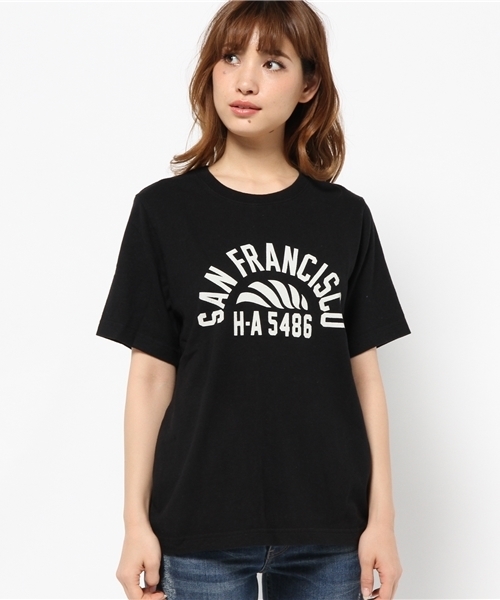 MOUSSY（マウジー）の「SAN FRANCISCO TSJ（Tシャツ/カットソー・レディース・ホワイト/ライトブルー/レッド/ブラック・FREE）」の5枚目の写真