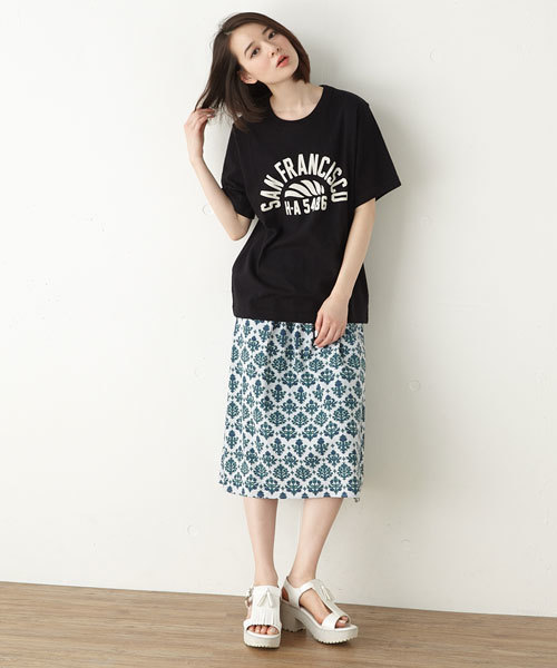 MOUSSY（マウジー）の「SAN FRANCISCO TSJ（Tシャツ/カットソー・レディース・ホワイト/ライトブルー/レッド/ブラック・FREE）」の14枚目の写真
