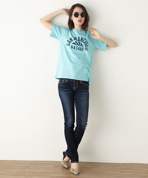 MOUSSY（マウジー）の「SAN FRANCISCO TSJ（Tシャツ/カットソー・レディース・ホワイト/ライトブルー/レッド/ブラック・FREE）」の15枚目の写真