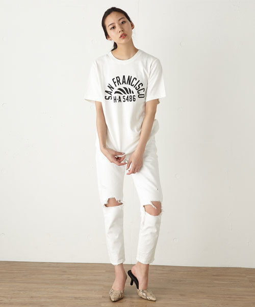 MOUSSY（マウジー）の「SAN FRANCISCO TSJ（Tシャツ/カットソー・レディース・ホワイト/ライトブルー/レッド/ブラック・FREE）」の17枚目の写真