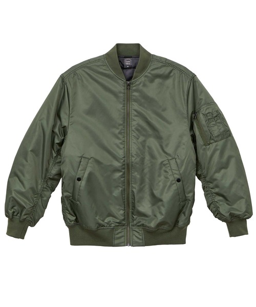 United Athle（ユナイテッドアスレ）の「日本テレビ『嗚呼!!みんなの動物園』にて相葉 雅紀さん着用！【United Athle】cotton batting bomber jacket / MA-1 フライトジャケット 中綿 7490（MA-1・メンズ・ブラック/ネイビー/カーキ・L/S/M/XL）」の6枚目の写真