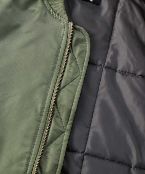 United Athle（ユナイテッドアスレ）の「日本テレビ『嗚呼!!みんなの動物園』にて相葉 雅紀さん着用！【United Athle】cotton batting bomber jacket / MA-1 フライトジャケット 中綿 7490（MA-1・メンズ・ブラック/ネイビー/カーキ・L/S/M/XL）」の12枚目の写真