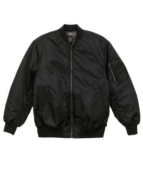 United Athle（ユナイテッドアスレ）の「日本テレビ『嗚呼!!みんなの動物園』にて相葉 雅紀さん着用！【United Athle】cotton batting bomber jacket / MA-1 フライトジャケット 中綿 7490（MA-1・メンズ・ブラック/ネイビー/カーキ・L/S/M/XL）」の4枚目の写真