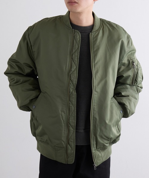 United Athle（ユナイテッドアスレ）の「日本テレビ『嗚呼!!みんなの動物園』にて相葉 雅紀さん着用！【United Athle】cotton batting bomber jacket / MA-1 フライトジャケット 中綿 7490（MA-1・メンズ・ブラック/ネイビー/カーキ・L/S/M/XL）」の19枚目の写真