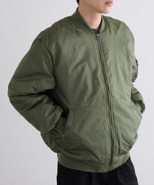 United Athle（ユナイテッドアスレ）の「日本テレビ『嗚呼!!みんなの動物園』にて相葉 雅紀さん着用！【United Athle】cotton batting bomber jacket / MA-1 フライトジャケット 中綿 7490（MA-1・メンズ・ブラック/ネイビー/カーキ・L/S/M/XL）」の21枚目の写真