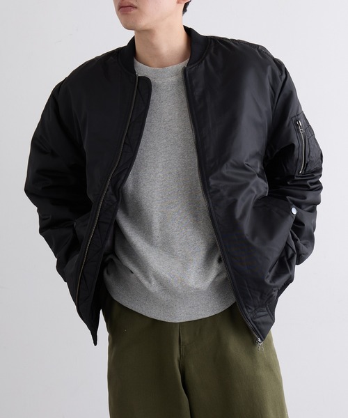 United Athle（ユナイテッドアスレ）の「日本テレビ『嗚呼!!みんなの動物園』にて相葉 雅紀さん着用！【United Athle】cotton batting bomber jacket / MA-1 フライトジャケット 中綿 7490（MA-1・メンズ・ブラック/ネイビー/カーキ・L/S/M/XL）」の13枚目の写真