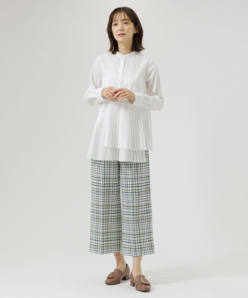 CAST:(キャストコロン)の「【イチ押し】レイヤードプリーツコンビブラウス(シャツ/ブラウス・レディース・ホワイト/ベージュ・M)」の3枚目の写真