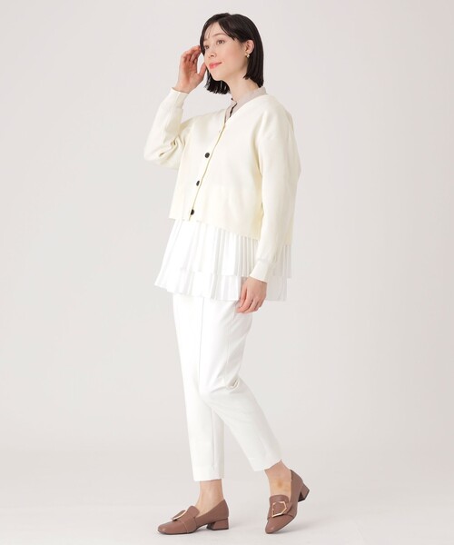 CAST:(キャストコロン)の「【イチ押し】レイヤードプリーツコンビブラウス(シャツ/ブラウス・レディース・ホワイト/ベージュ・M)」の7枚目の写真