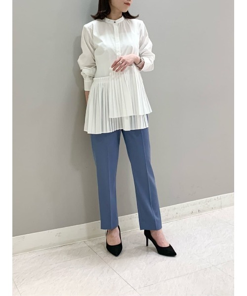 CAST:(キャストコロン)の「【イチ押し】レイヤードプリーツコンビブラウス(シャツ/ブラウス・レディース・ホワイト/ベージュ・M)」の13枚目の写真