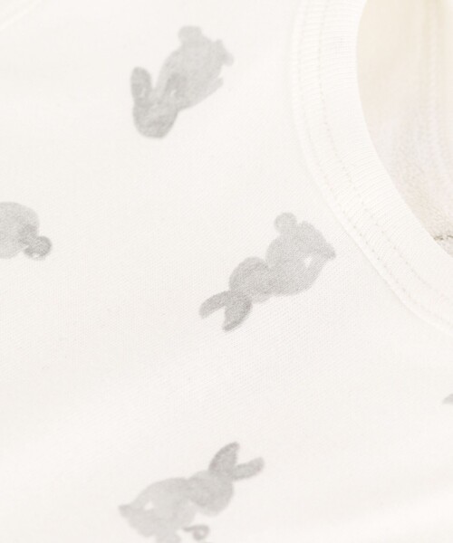 PETIT BATEAU（プチバトー）の「プリントサークルスタイ（スタイ/よだれかけ・キッズ・オフホワイト/ホワイト×グレー/ホワイト×ブルー・ONE SIZE）」の12枚目の写真